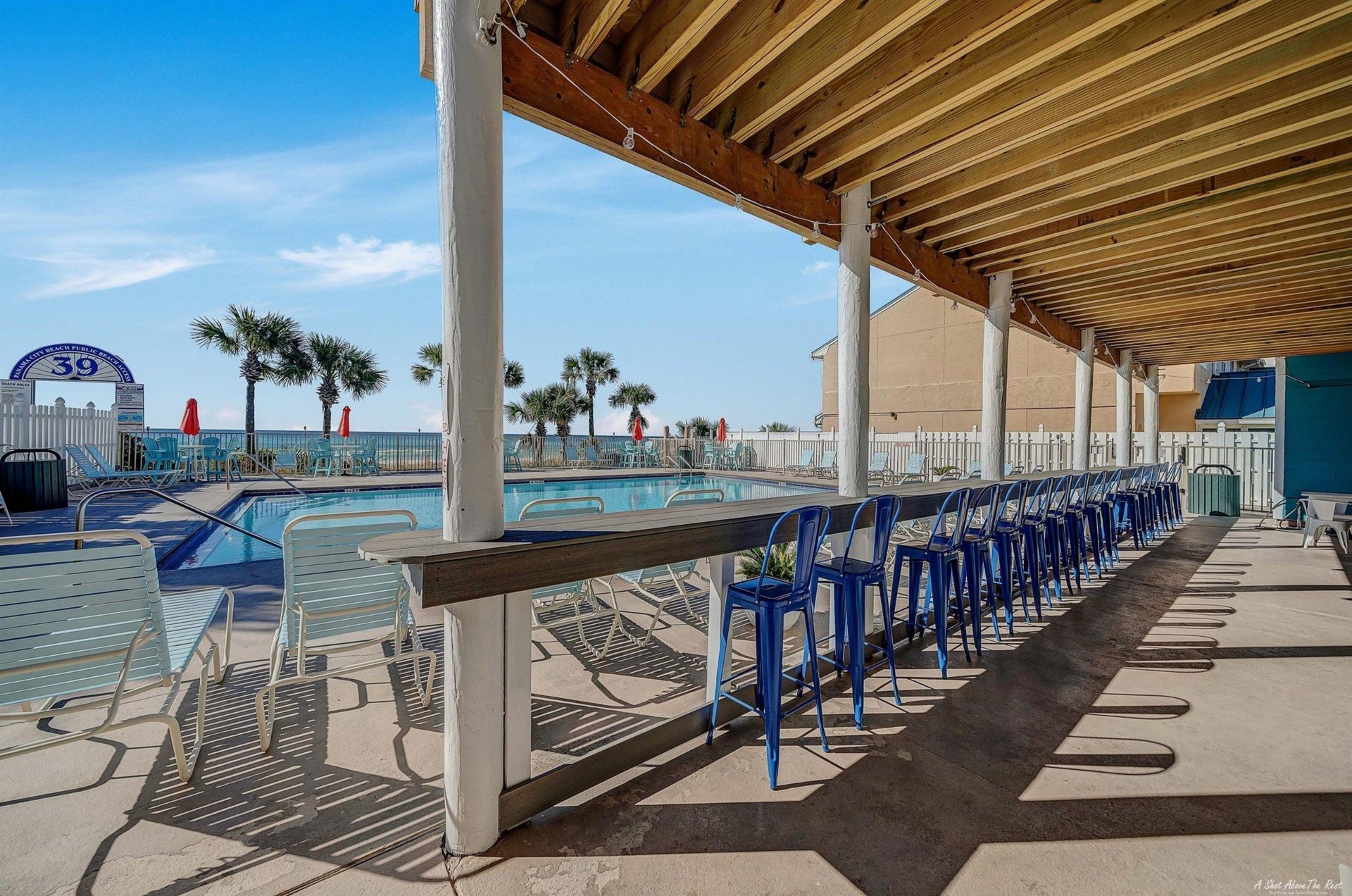 The waterfront bar at the Gulf Highlands Clubhouse