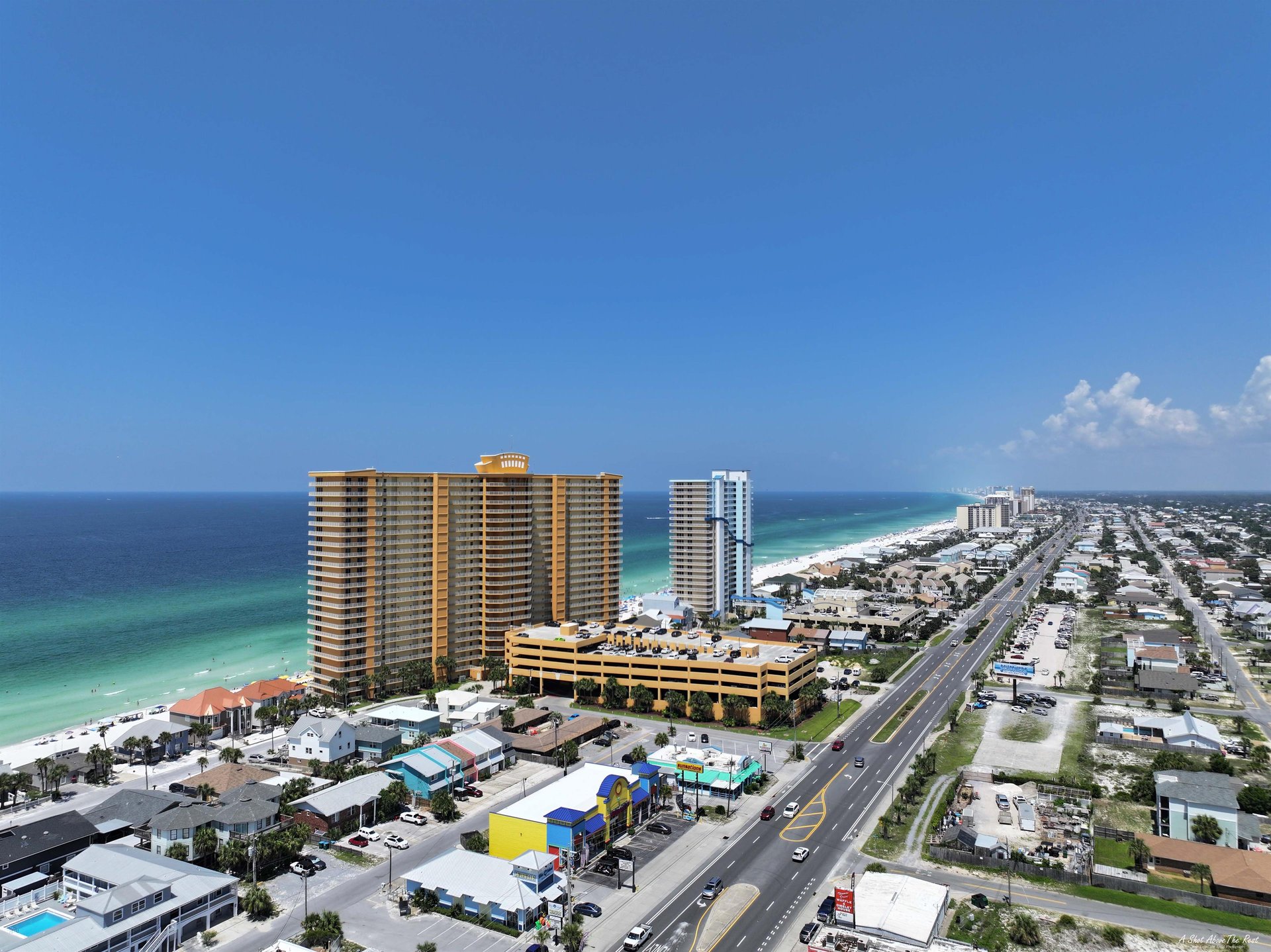 Treasure Island Resort offers guests a large, resort style gulf front swimming pool heated seasonally, hot tub, poolside cafe, gas grills,  fitness center
