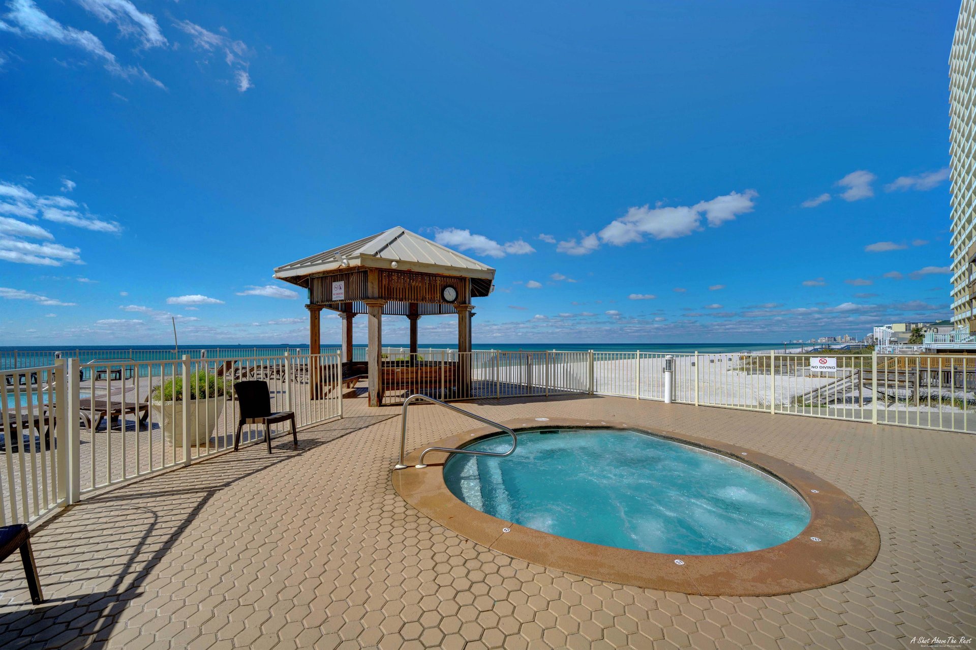 Or soak in the hot tub after a long day at the beach.