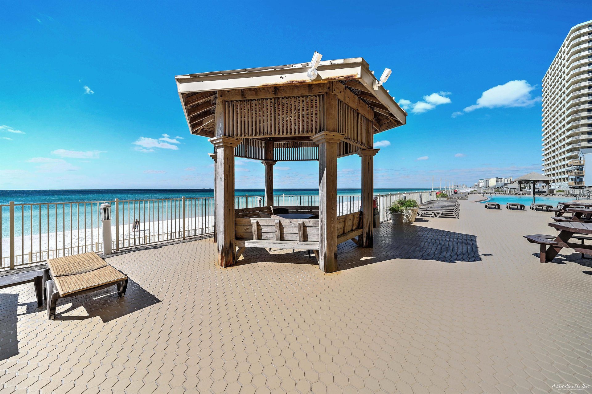 Enjoy the shade under the gazebo