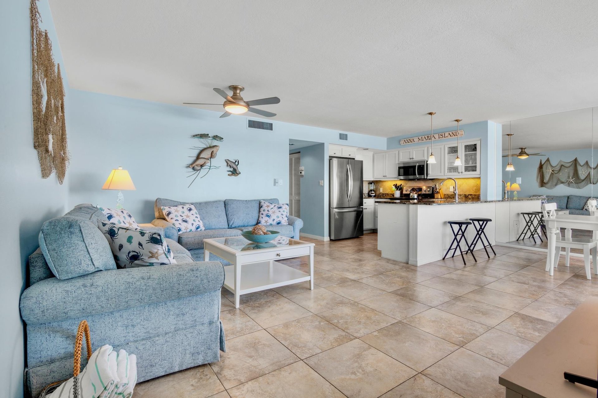 Open Concept living  Coquina Beach Club 203