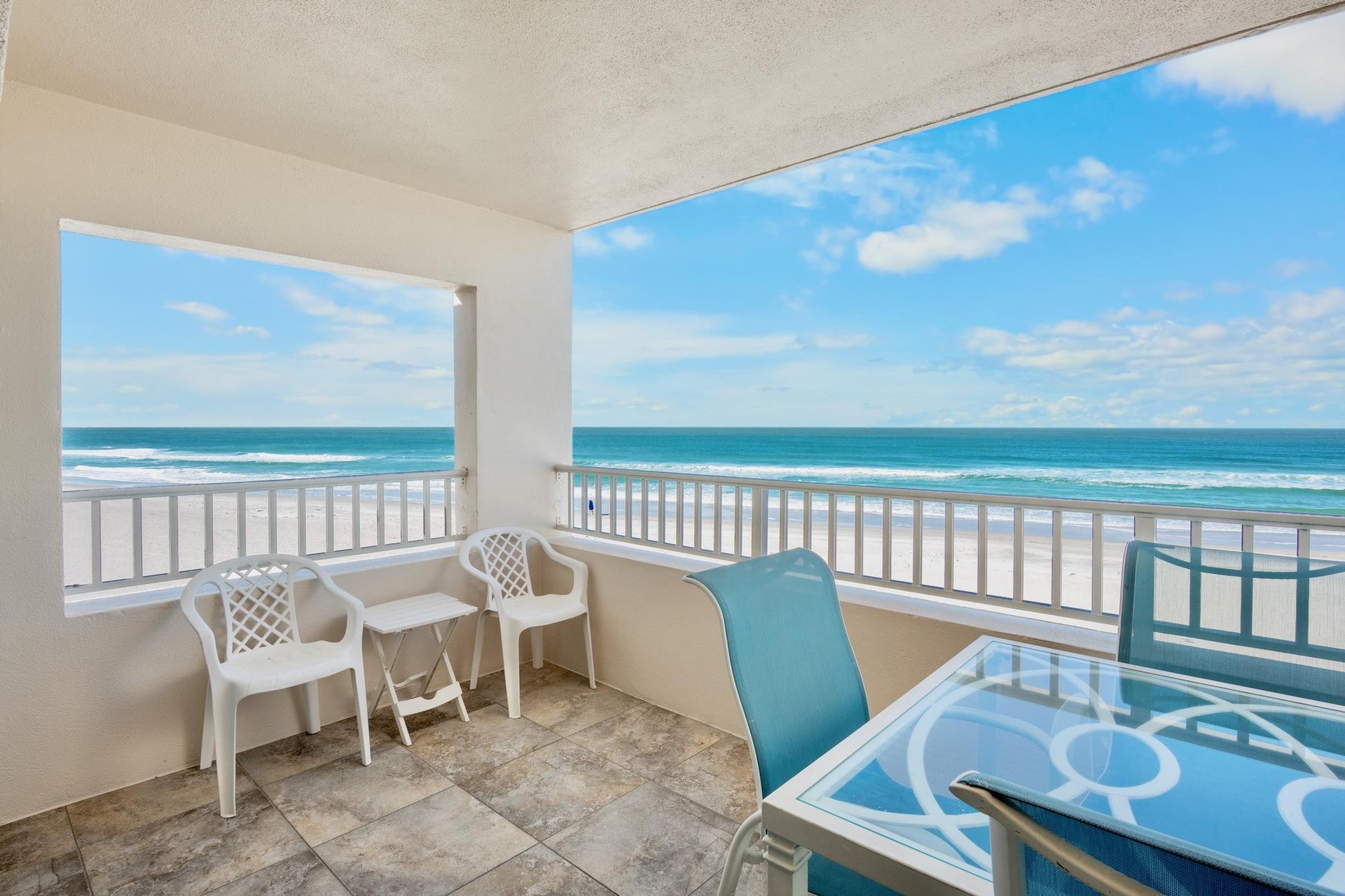 Oceanfront views off balcony