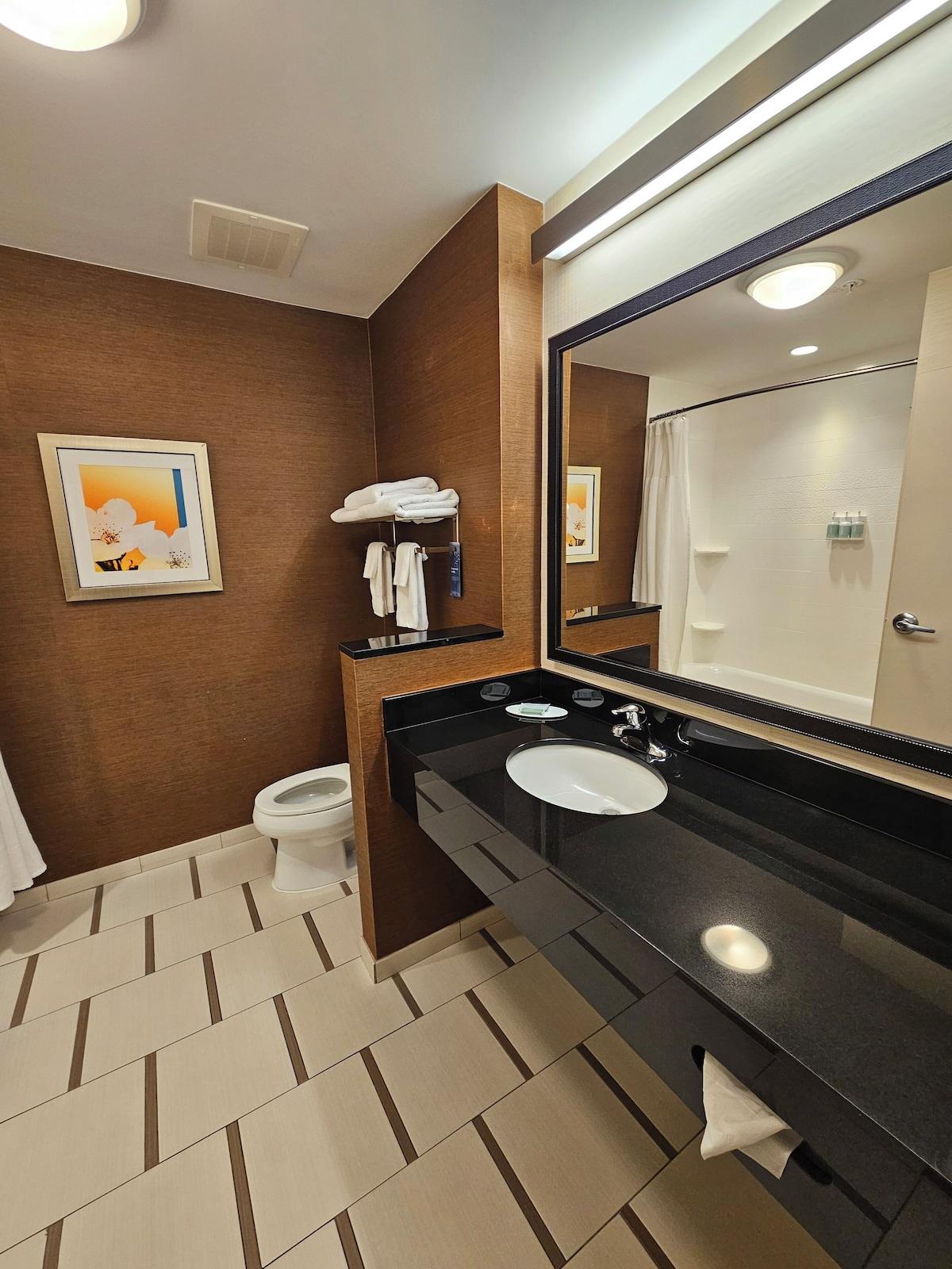 Bathroom at Wavecrest Lodge in Fort Walton Beach, Florida