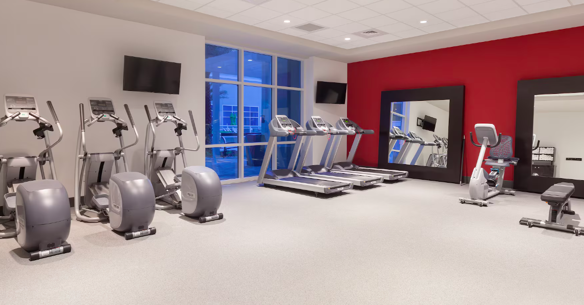 Fitness center at the Hilton Garden Inn in Fort Walton Beach, Florida