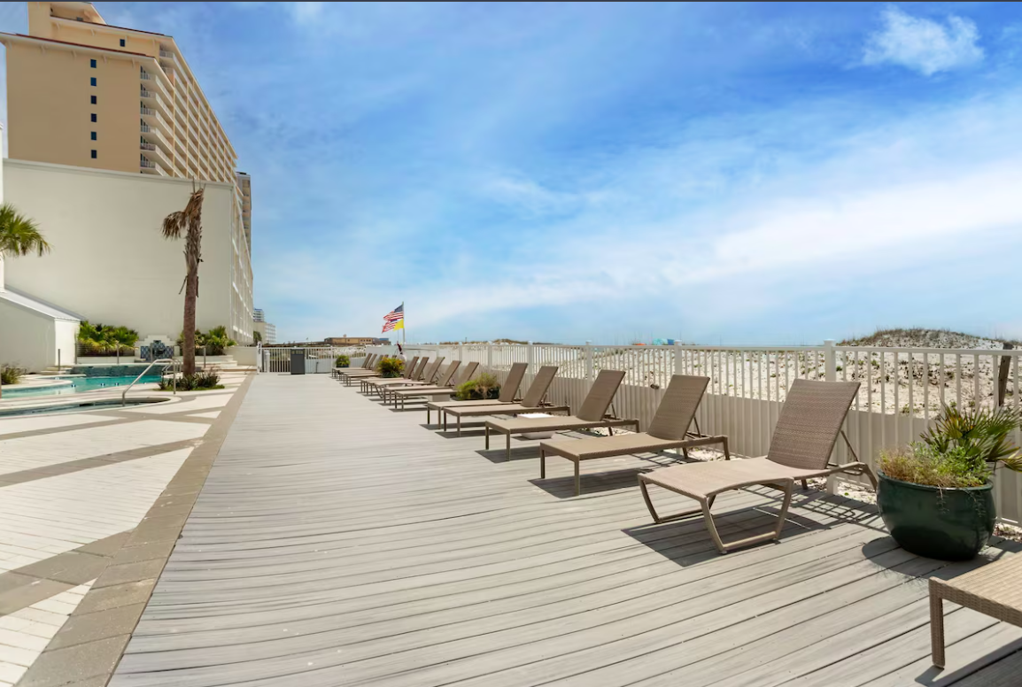 Patio at Best Western on the Beach in Gulf Shores, Alabama