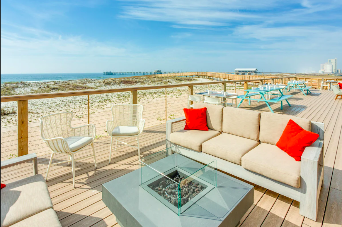 Patio at The Lodge at Gulf State Park in Gulf Shores, Alabama