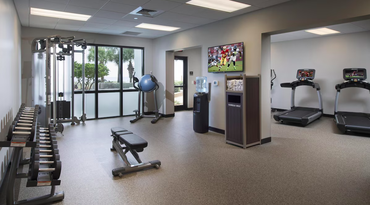 Fitness center at Island House Hotel Orange Beach