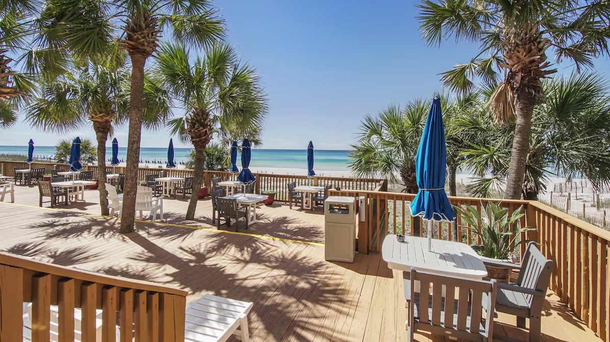 Patio at the Osprey Motel in Panama City Beach, Florida