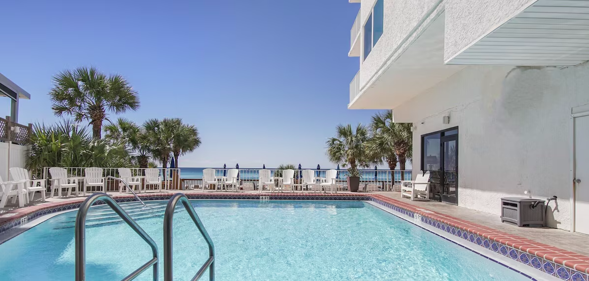 Pool at the Osprey Motel in Panama City Beach, Florida