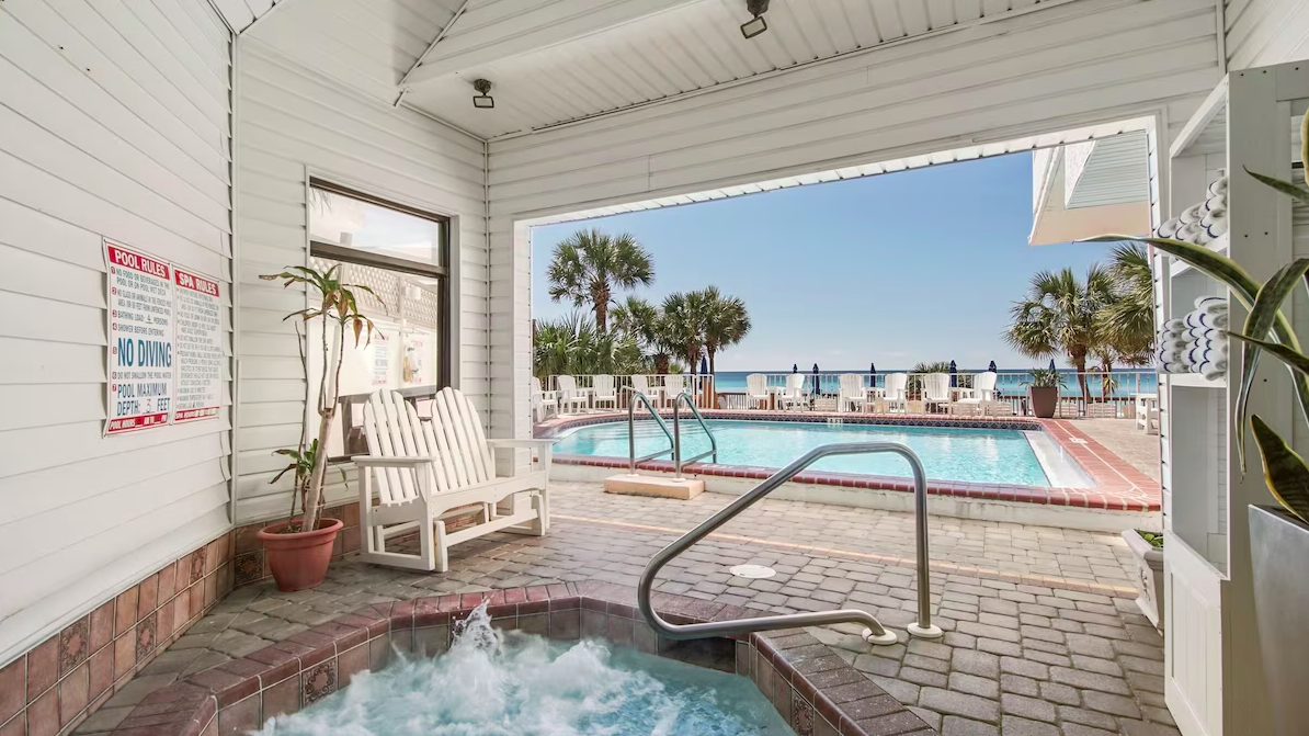 Pool at the Osprey Motel in Panama City Beach, Florida