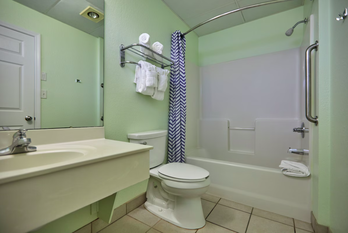 Bathroom at Palmetto Inn  Suites in Panama City Beach, Florida