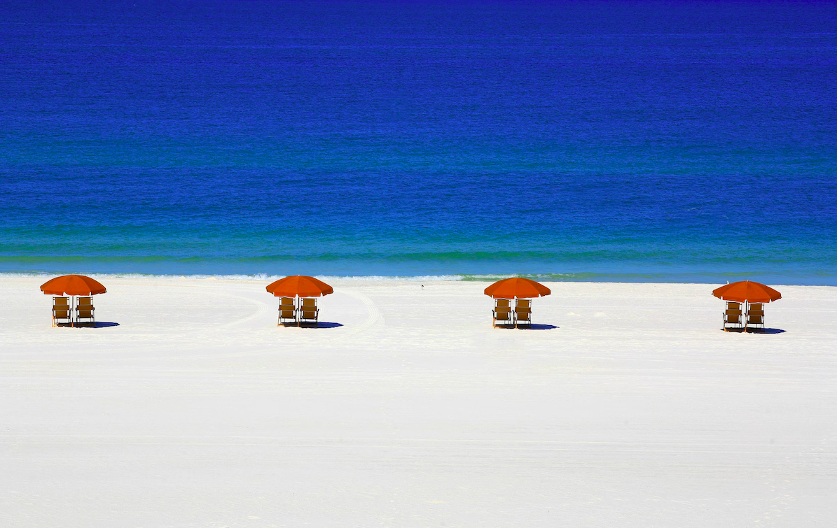 Beach view at Sandpearl Resort in Clearwater Beach, Florida