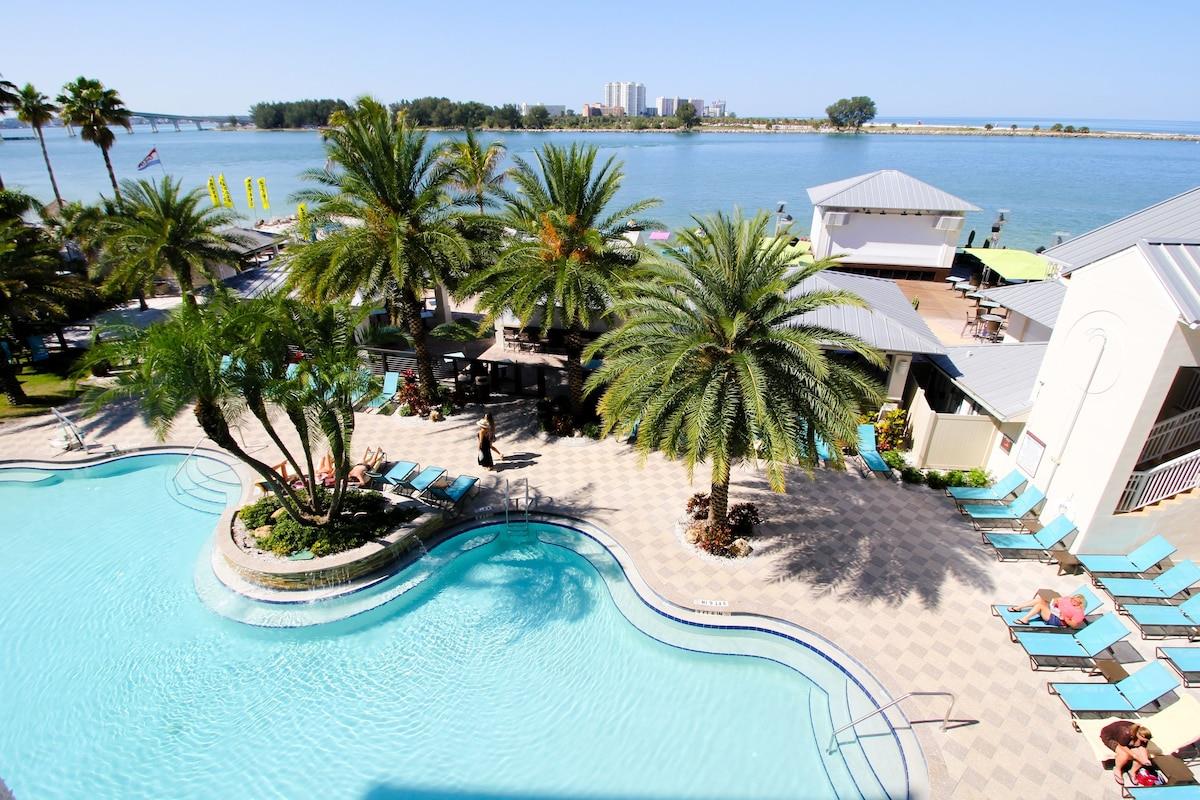 Pool at Shephards Beach Resort in Clearwater Beach, Florida