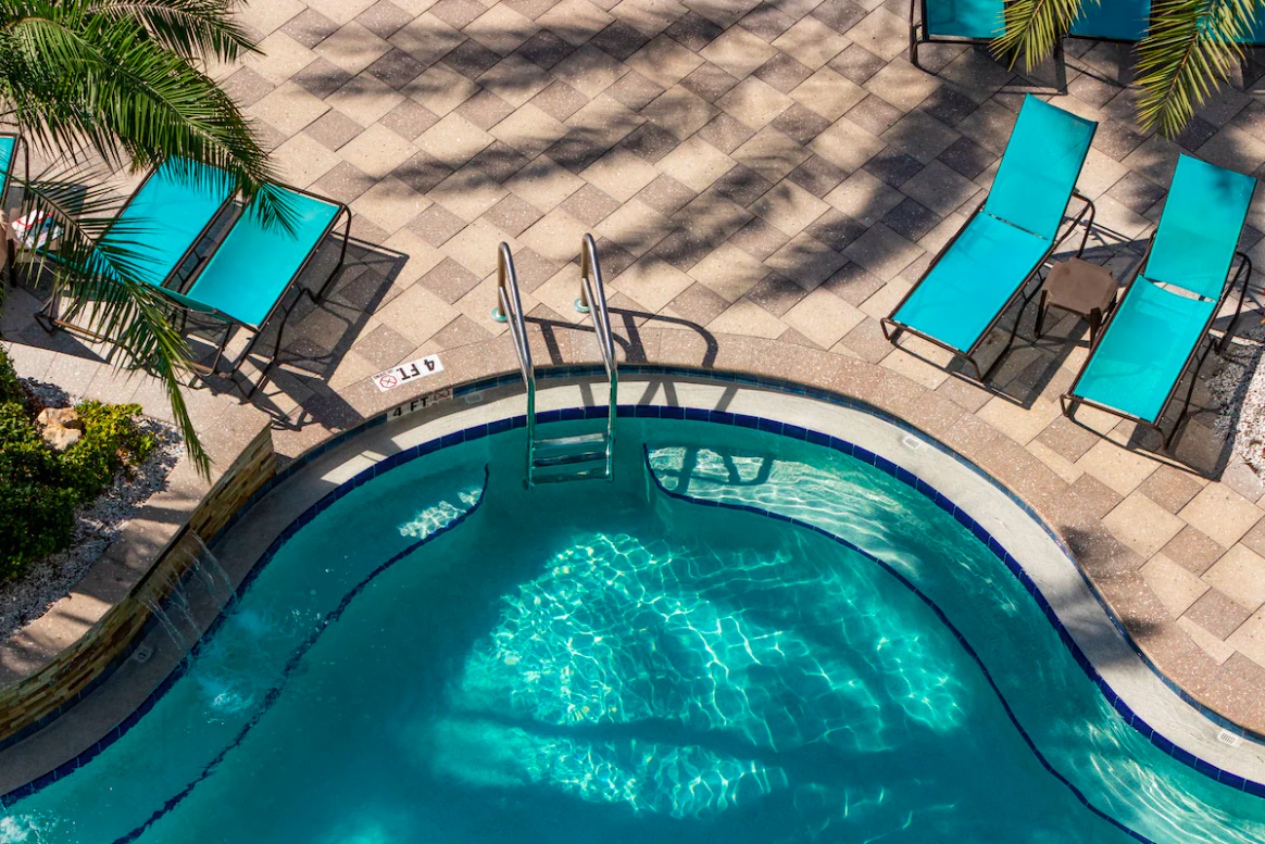 Pool at Shephards Beach Resort in Clearwater Beach, Florida