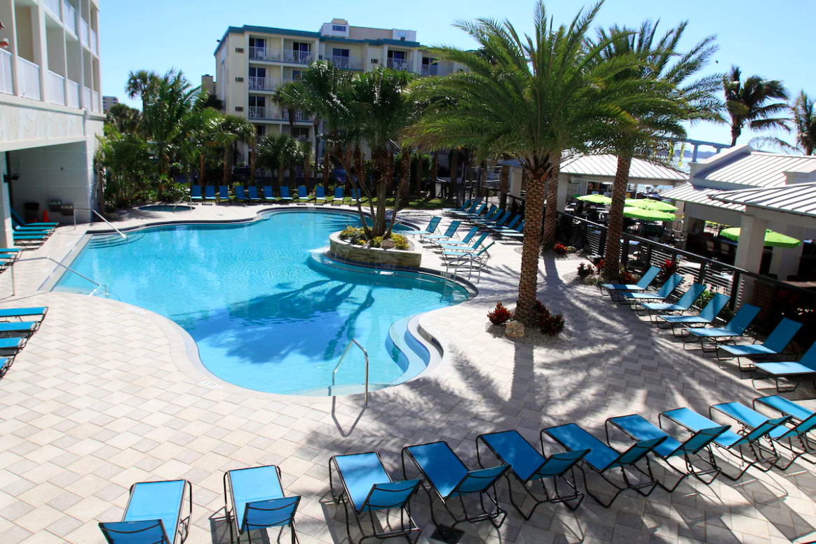 Pool at Shephards Beach Resort in Clearwater Beach, Florida