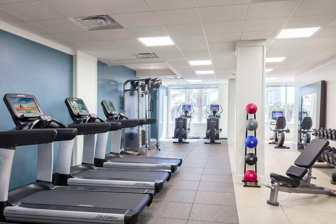 Fitness center at Hilton Clearwater Beach Resort  Spa