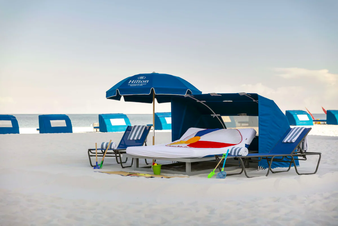 Beach at Hilton Clearwater Beach Resort  Spa