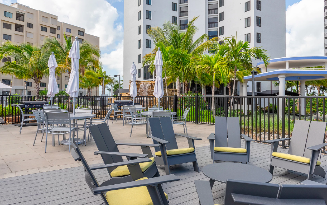 Patio at Pointe Estero Beach Resort