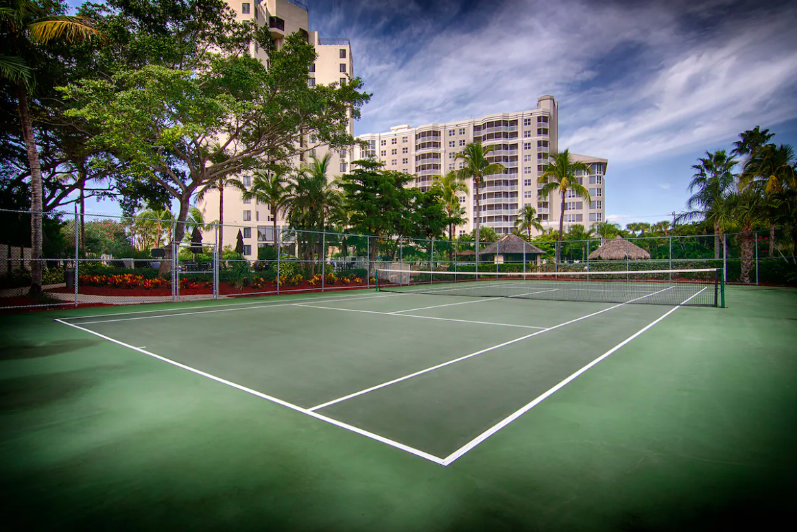 Tennis court at Pointe Estero Beach Resort