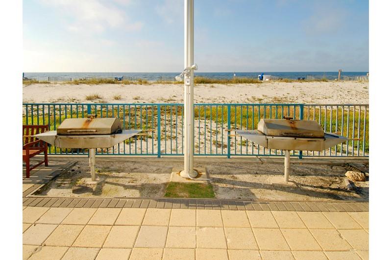 Cook that fish you just caught in the grilling area at Surfside Shores Gulf Shores.