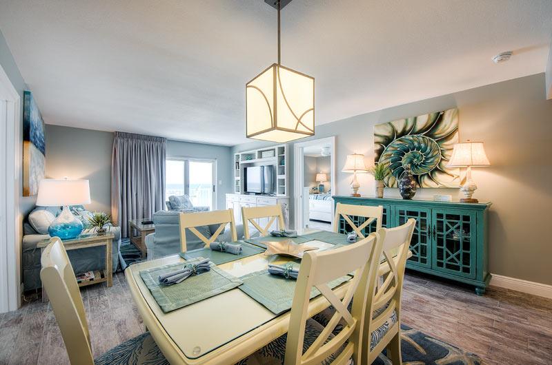 Living room area at Moonspinner in Panama City Beach FL
