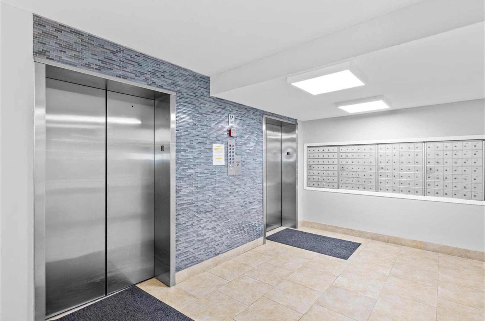 Two elevators make navigating the sevenstory property a breeze.