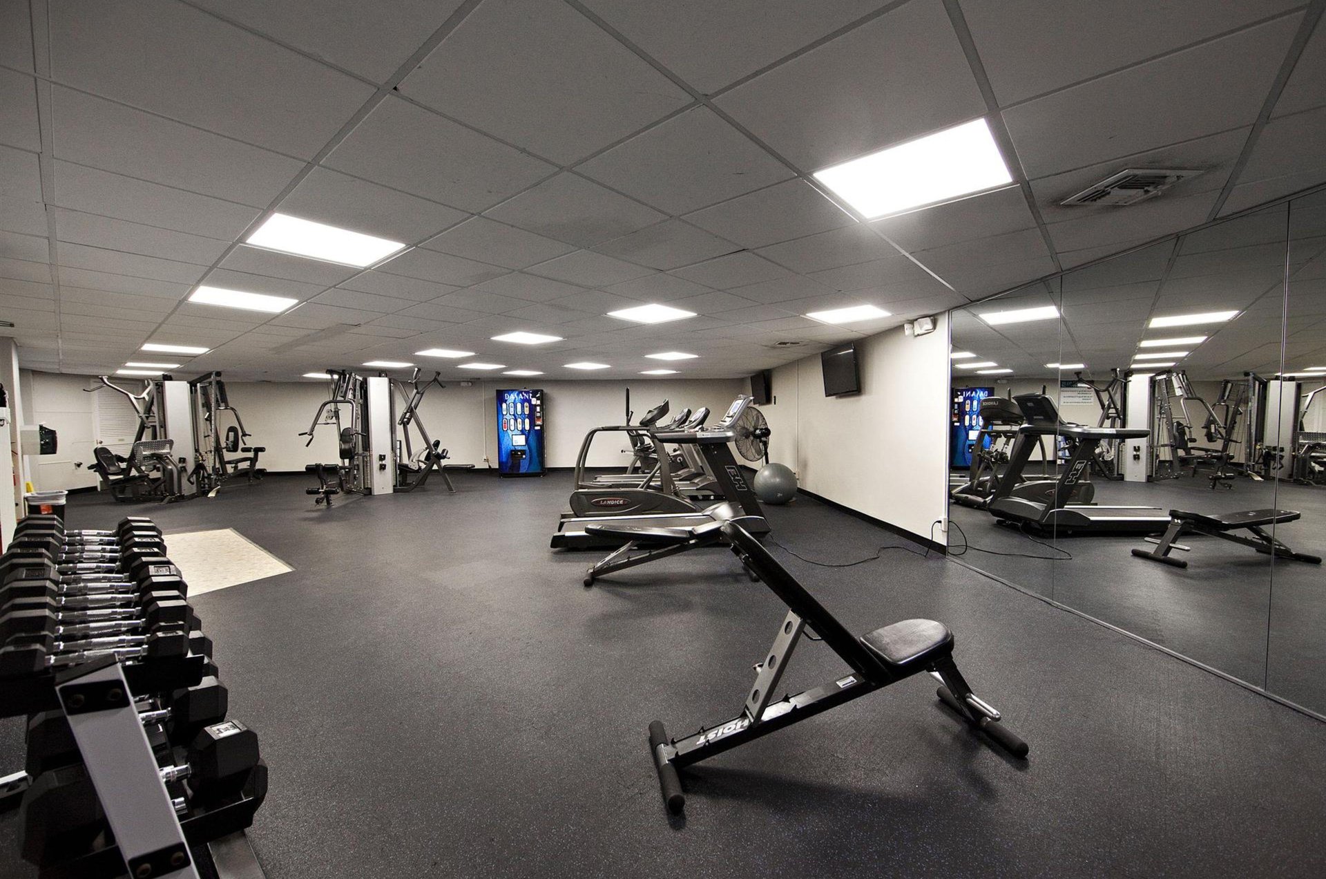 A community fitness room.