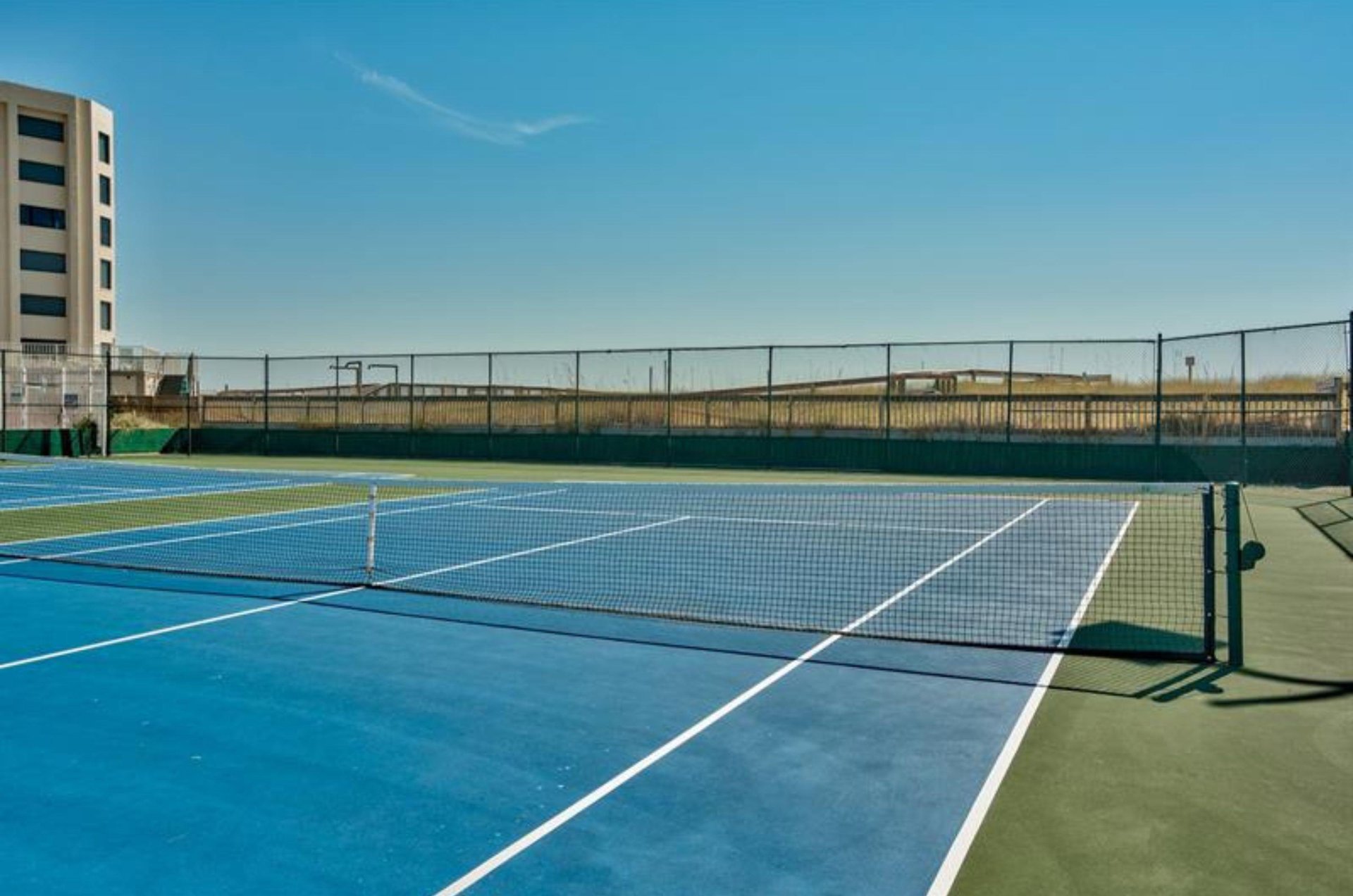 Tennis courts in the community