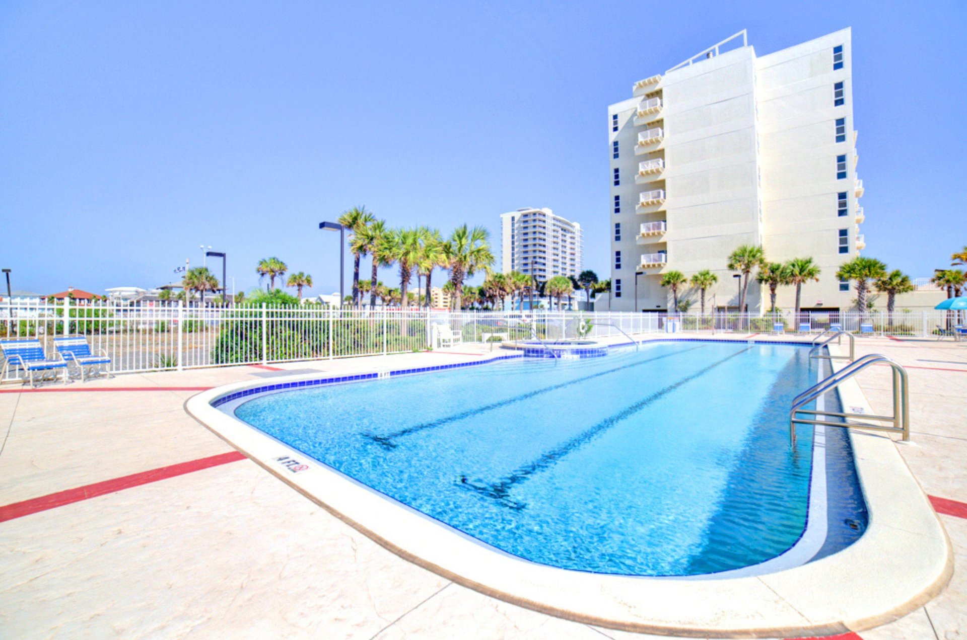 The Olympicsize outdoor swimming pool at Sans Souci
