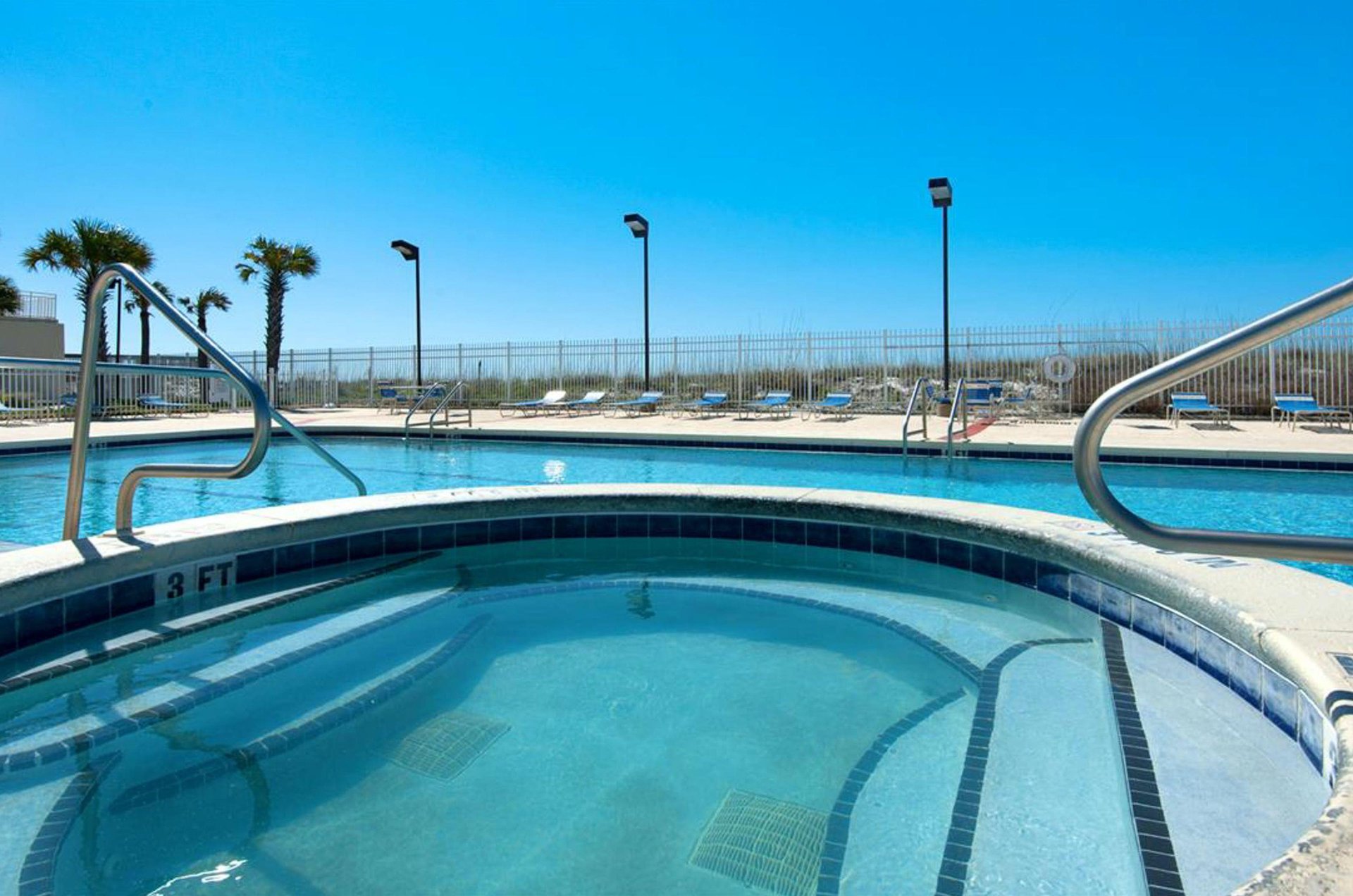Relax in the outdoor hot tub