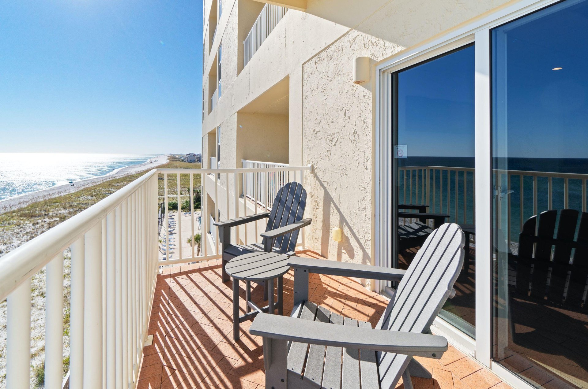 Take in amazing water views from a private balcony