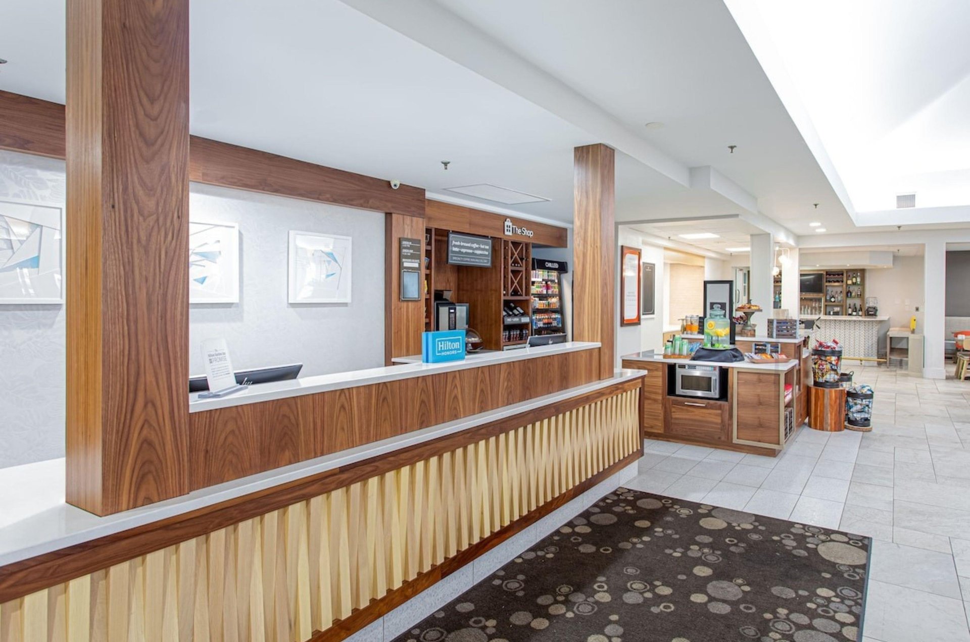 The 247 reception desk and lobby at Hilton Garden Inn in Orange Beach Alabama
