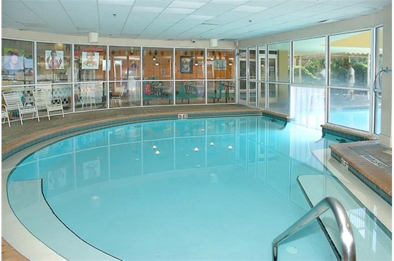 Large heated indoor pool at Pelican Beach Resort in Destin FL