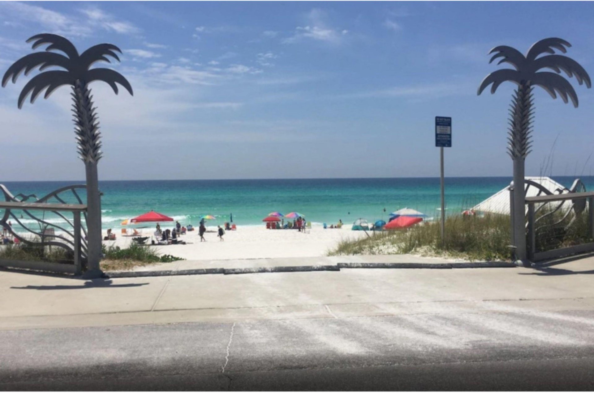 Nearby beach entrance