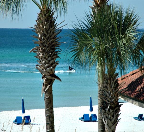 Beach view at Coral Reef Condos in Panama City Beach FL