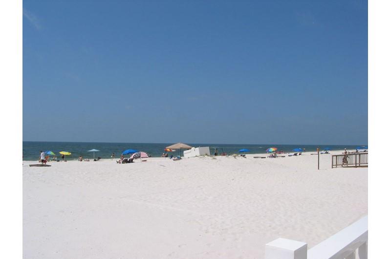Private whitesand beach at Ocean House Gulf Shores