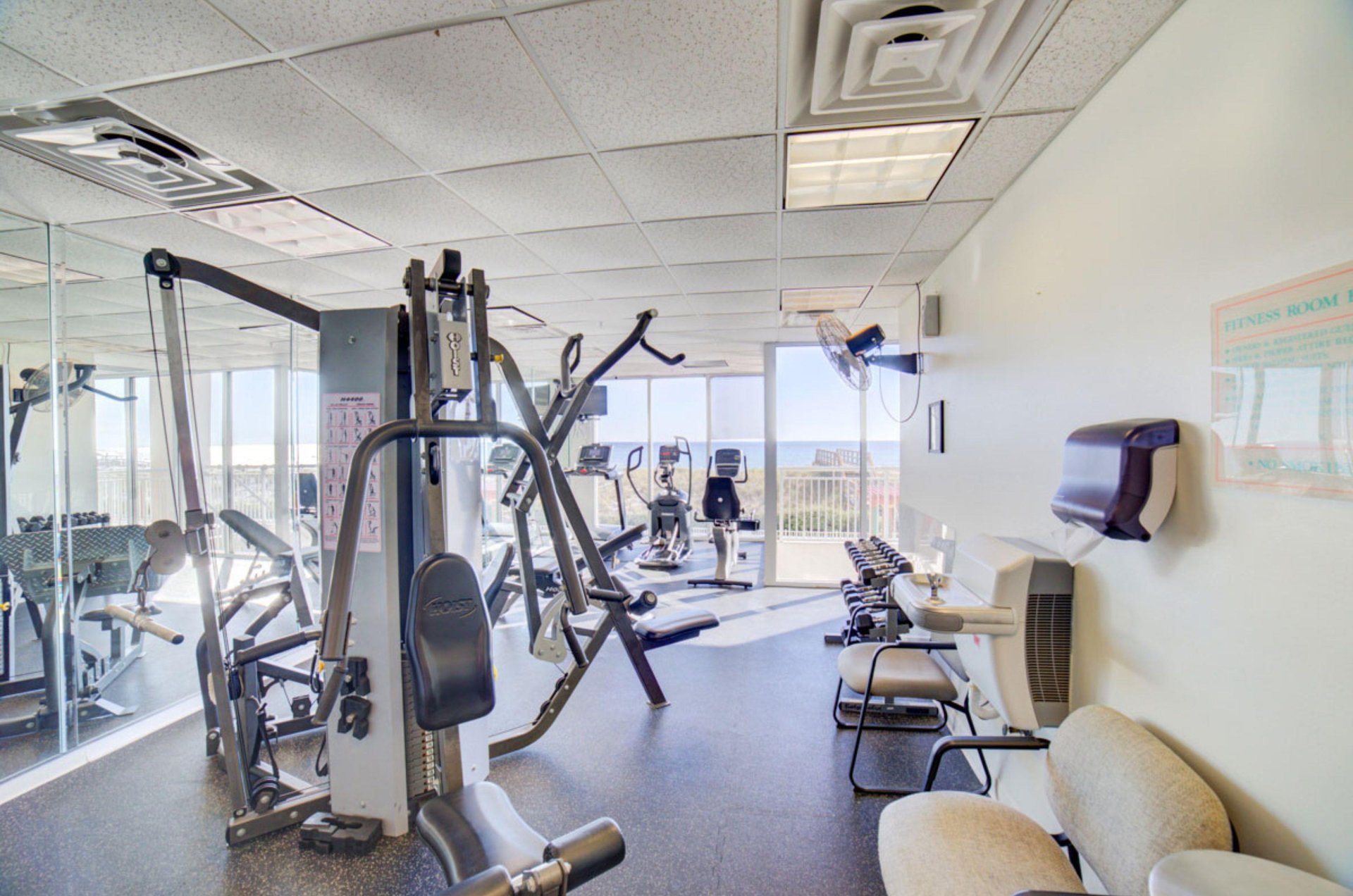 Get a vacation workout in with amazing Gulf views