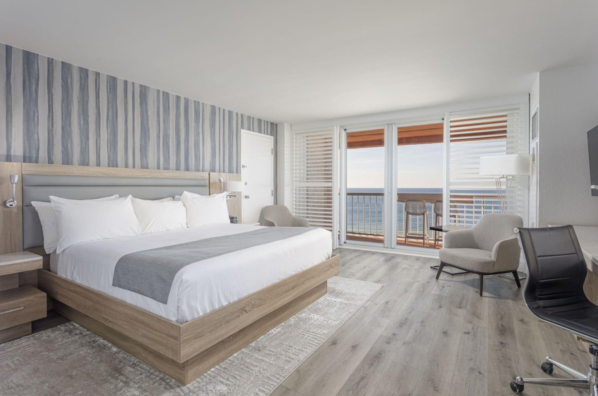 The interior of one of the hotellike rooms at Perdido Beach Resort in Orange Beach Alabama