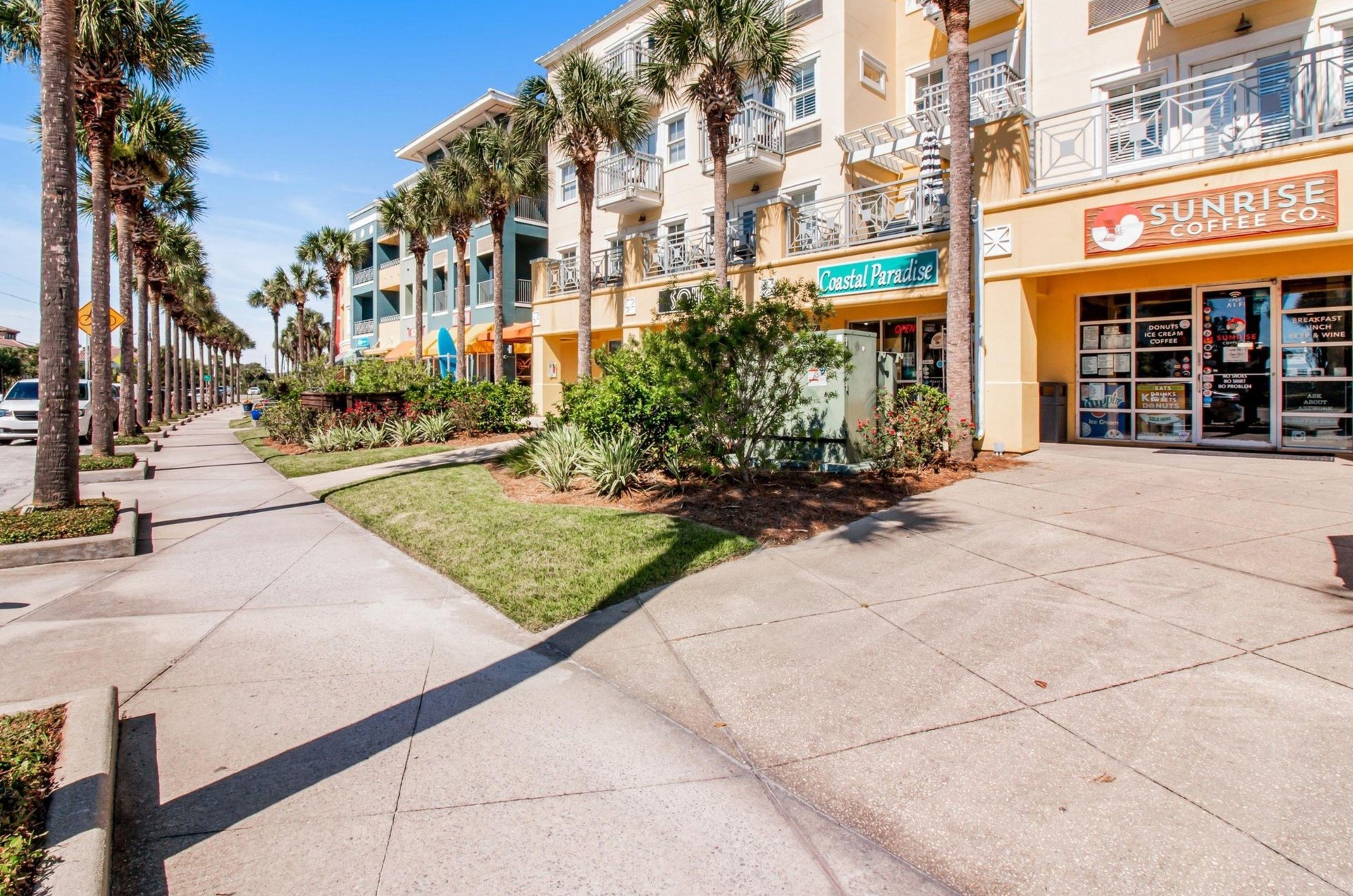 Shops below the rental units