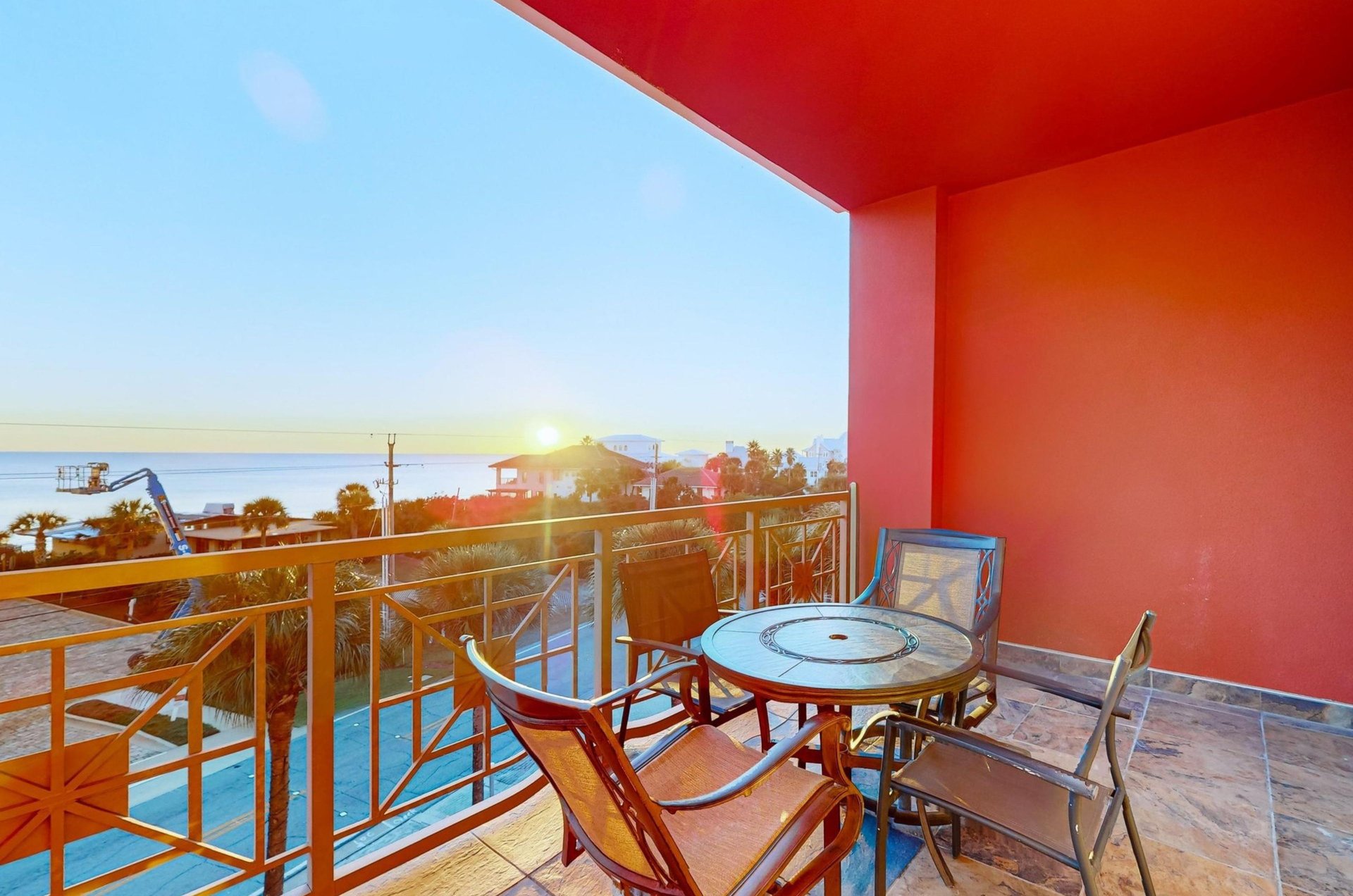 A private balcony with Gulf views