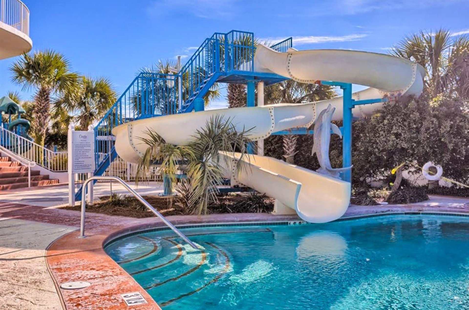 One of the outdoor water slides at Caribe Resort in Orange Beach Alabama