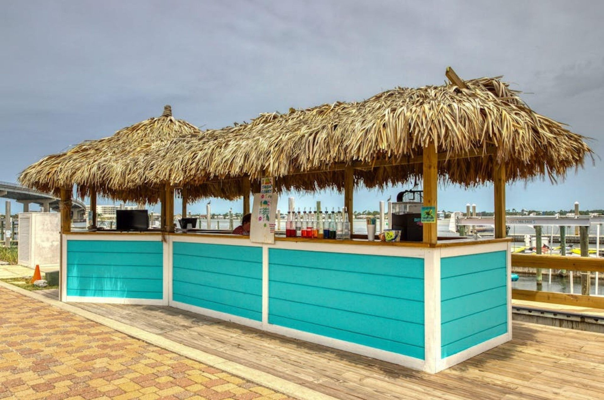 The poolside bar at Caribe Resort