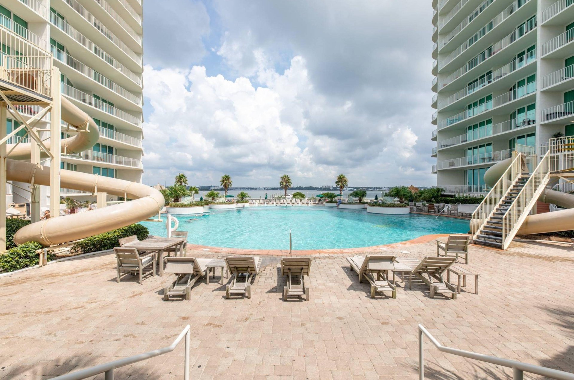 Soak up some sun by the outdoor swimming pools