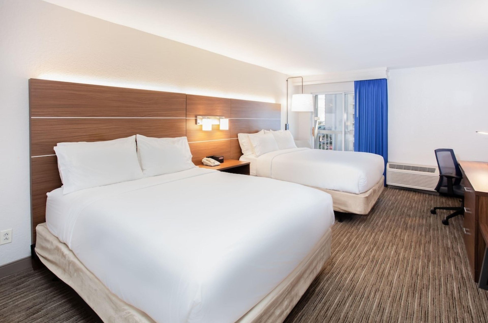 A room with two beds at Holiday Inn Express in Orange Beach Alabama