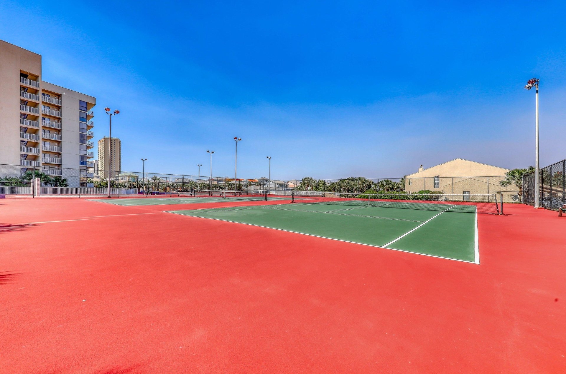Lighted community tennis courts