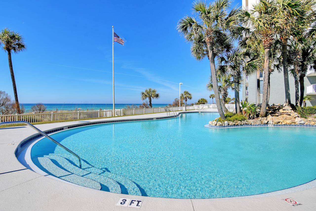 You will be in love with this tropical pool at Long Beach Resort Panama City Beach FL