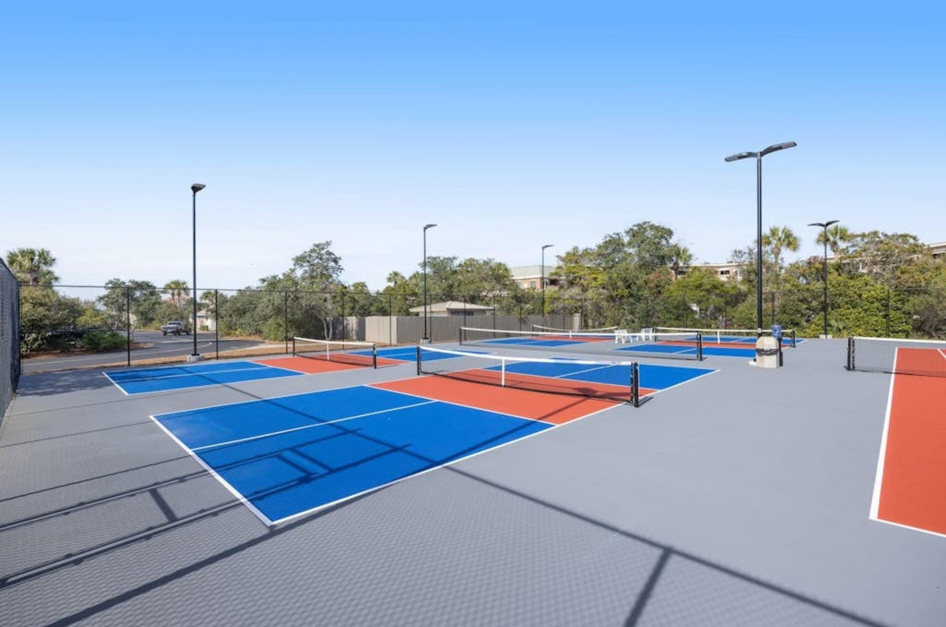 The pickle ball and tennis courts at High Pointe Resort on Highway 30A