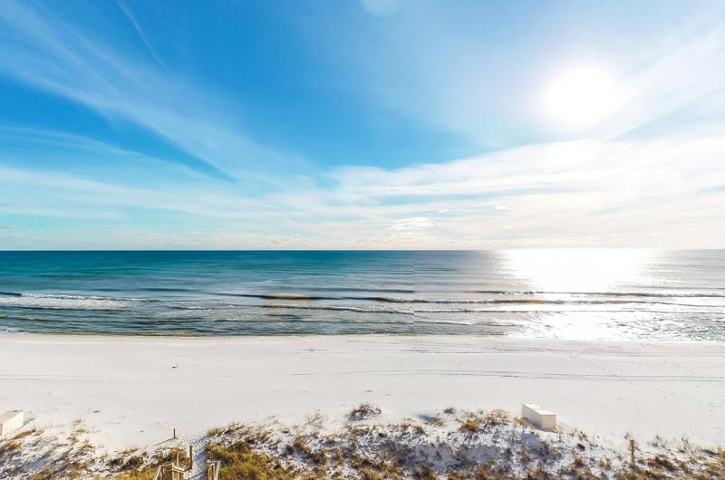 The sun reflecting on the beautiful Gulf.