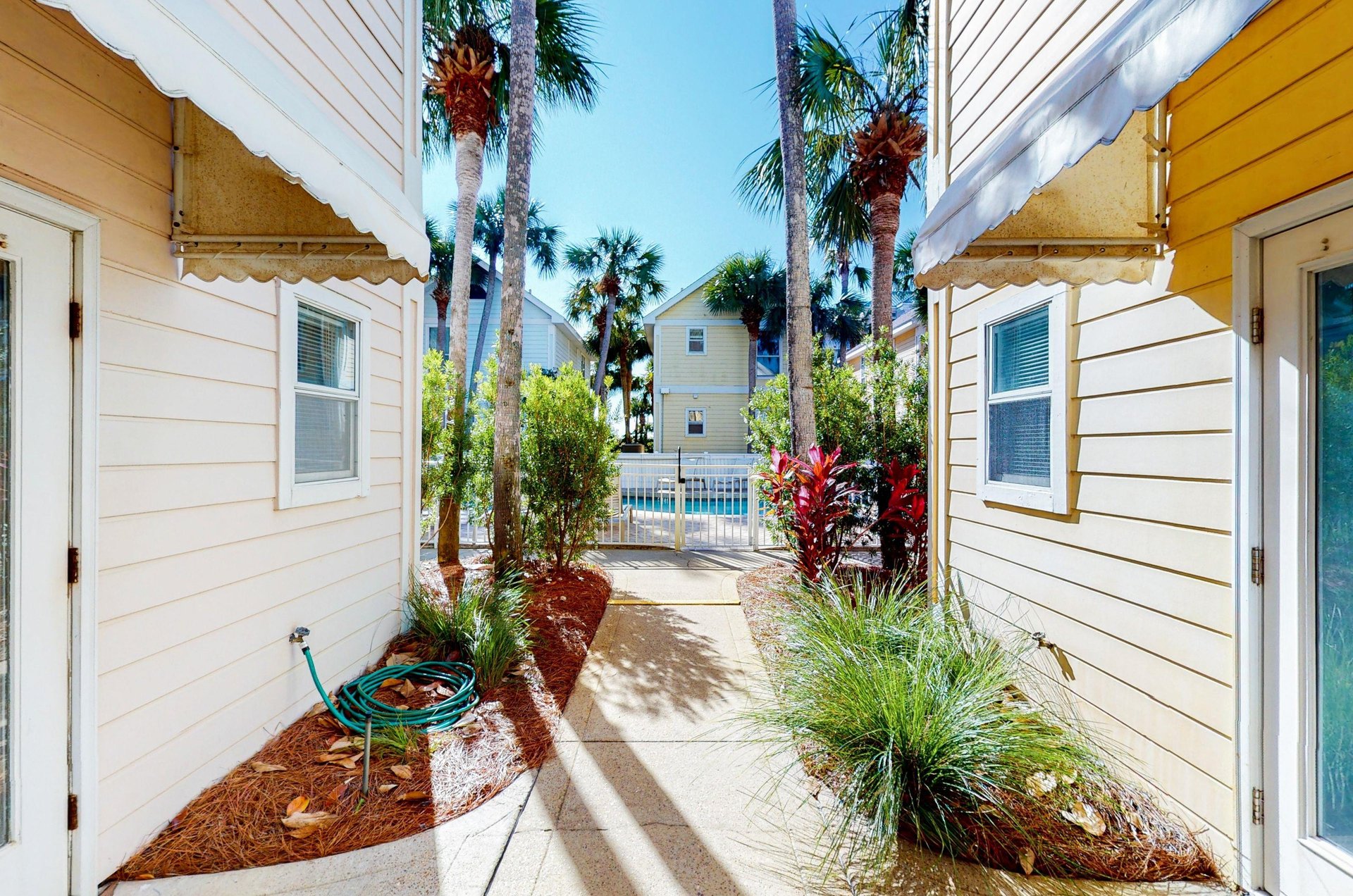 Walkway leading to the pool