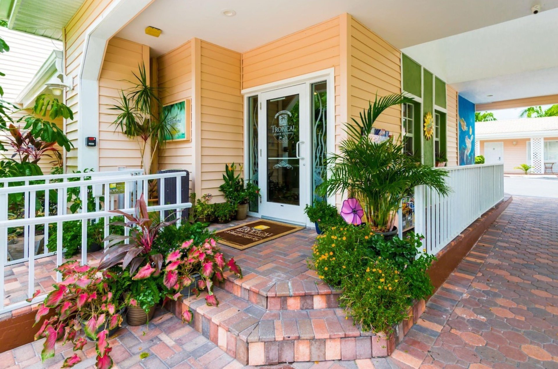 The colorful resort offers the perfect vacation in a tropical paradise setting